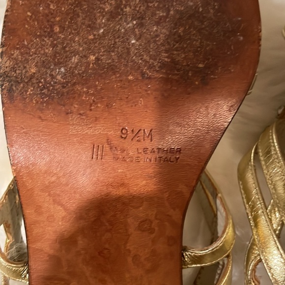 Vintage Amalfi Block Heels Size 9.5 Gold - Picture 9 of 9